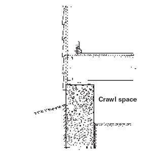 Figure 6. Construction showing crawl space.