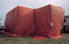 Figure 10. Covered structure fumigation