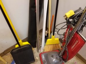 Image of a cluttered closet where cockroaches, spiders, and ants could go undetected for long time without anyone noticing. 