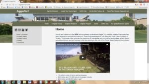 the AggieTurf website homepage